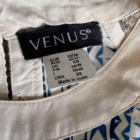 Venus Halter Mini Dress Multicolor Geometric Print Boho Tribal Pattern Resort XS - Picture 10 of 10